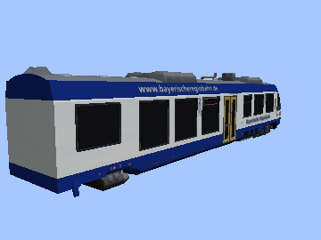 Variante 2.1 (648, Tiefeinstieg, Bayerische Regiobahn VT210 'Augsburg', Veolia weiss/blau)