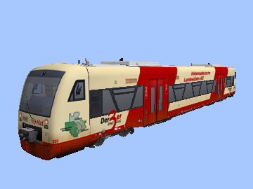 Variante 2.1 (650, Hohenzollerische Landesbahn 650 633, 3er-Ringzug, BSI-Kompaktkupplung, Rot/beige (HzL))